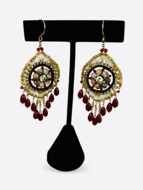 Miguel Ases hand made drop earrings lightweight gold filled fish hook
